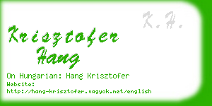 krisztofer hang business card